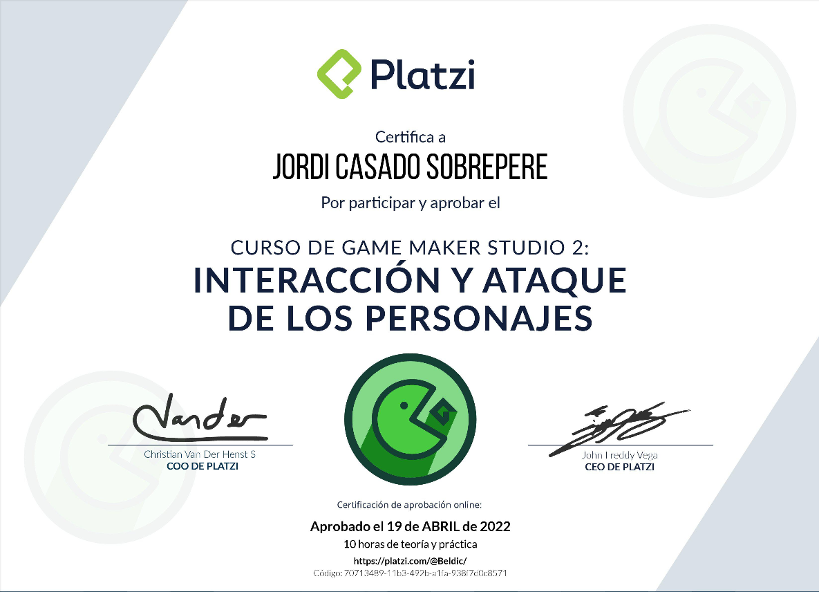Diploma GameMaker Personajes